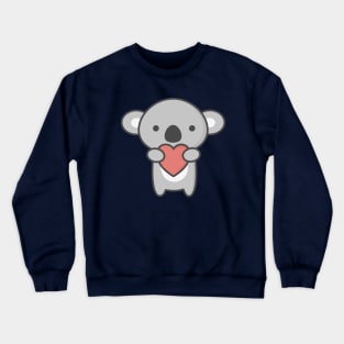 Kawaii Cute Koala With Heart Crewneck Sweatshirt